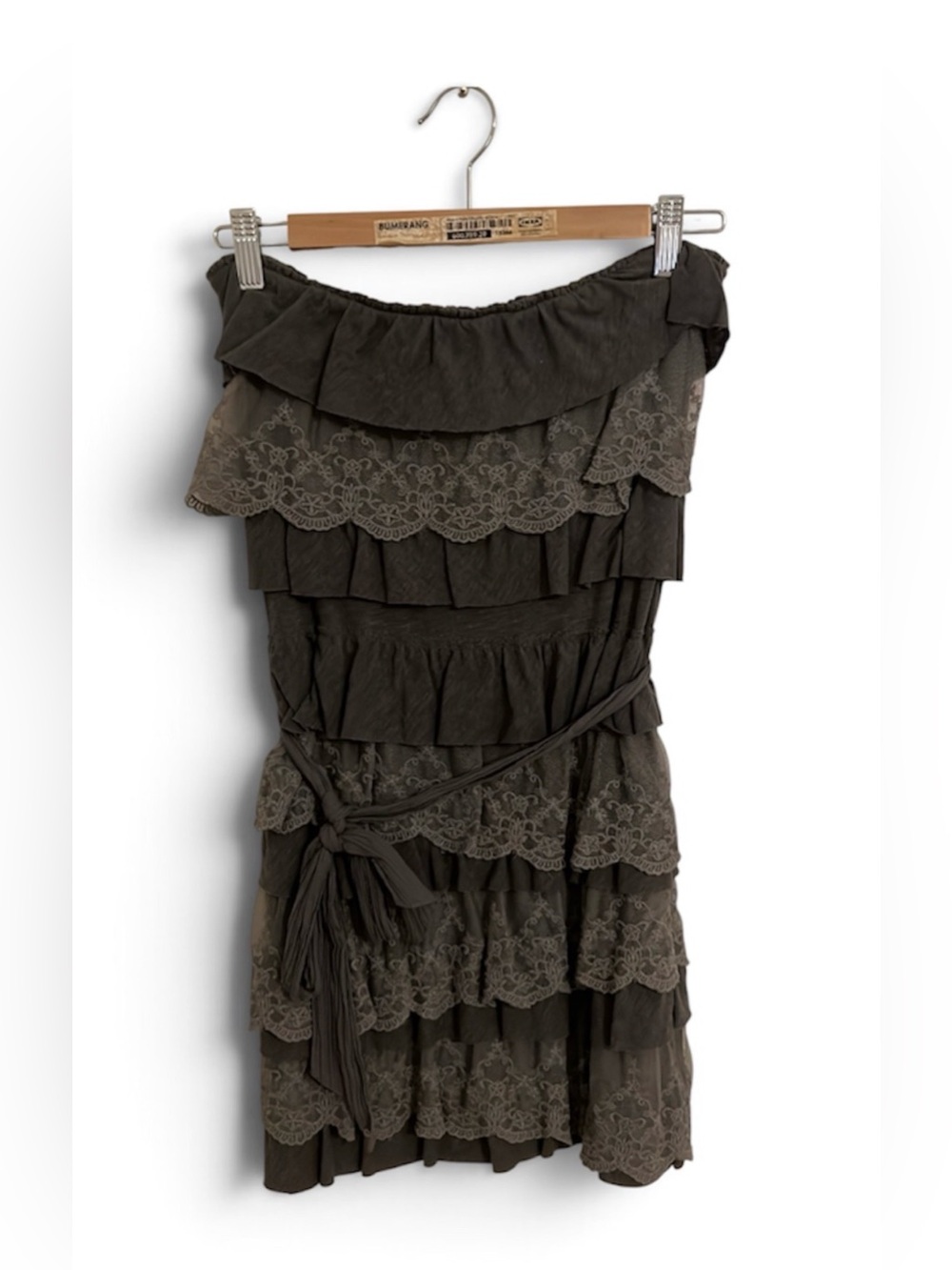 Abercrombie & Fitch strapless tiered ruffle dress Medium